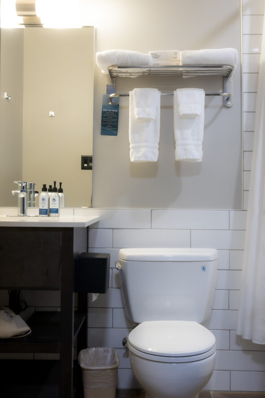 Modern Tofino hotel bathroom