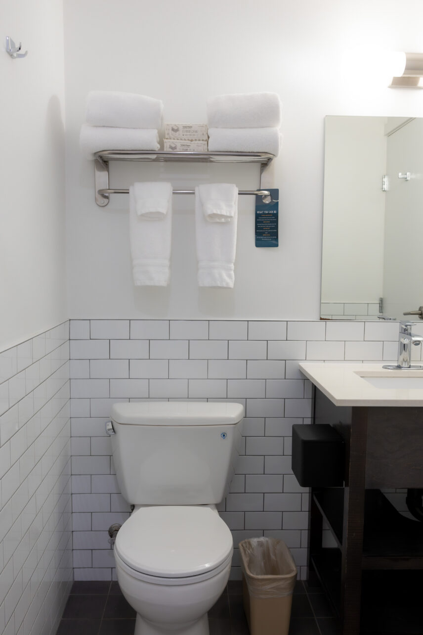 Tofino hotel modern and clean bathroom wit sleek features