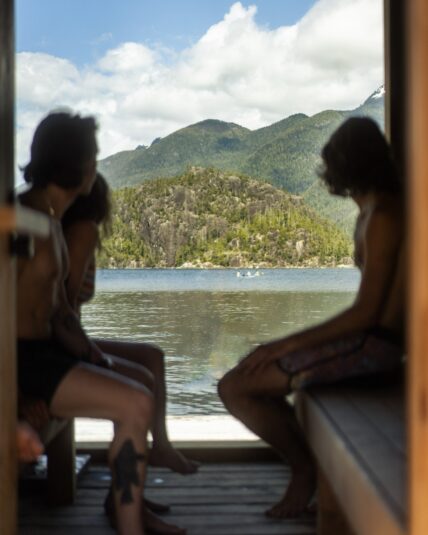 Tofino's iconic remote floating sauna + dock