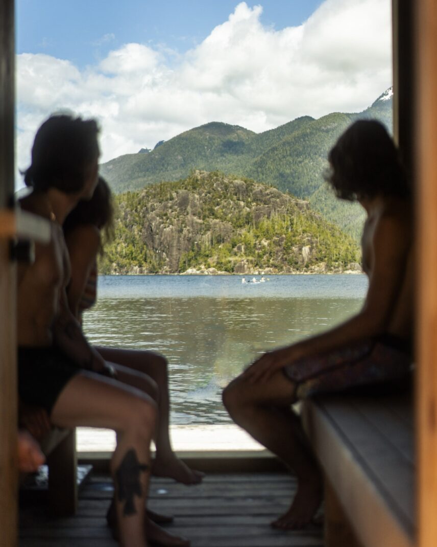 Tofino's iconic remote floating sauna + dock